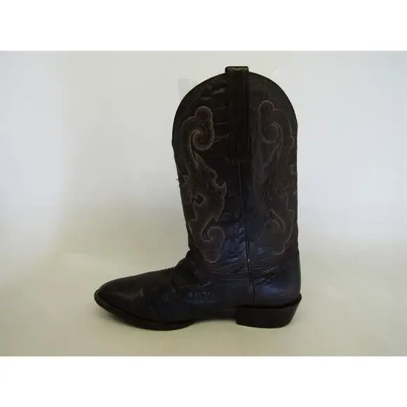 Circle G Mens Size 12 D Brown Leather Lizard Cowboy Western Boots